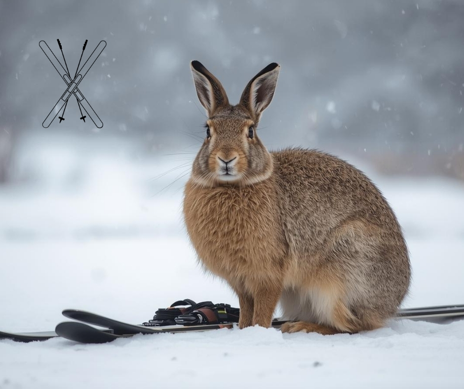 RABBIT ON CROSS-COUNTRY SKI
